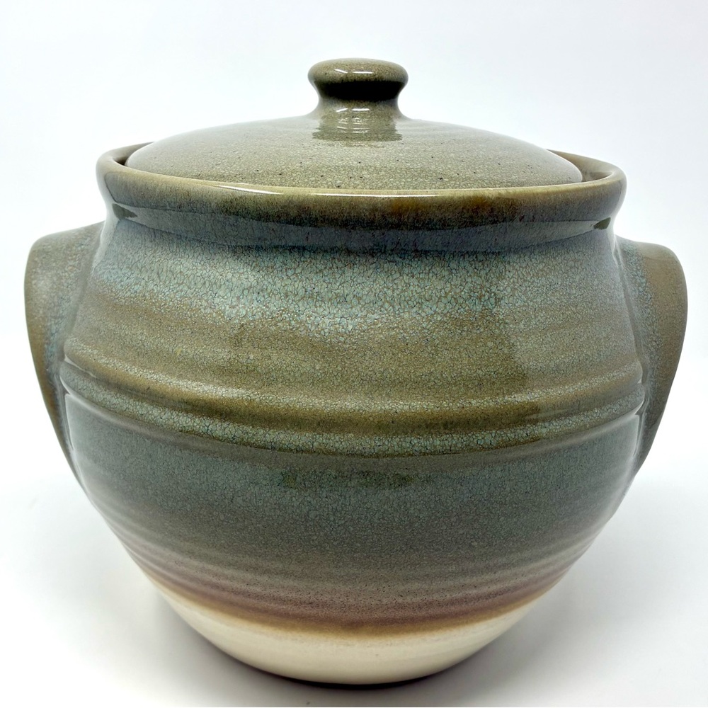 Haeger Pottery American Glazed Bean Pot With Lid 1993 #188 Cookie Jar Vintage